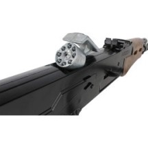 Mitraillette noire 8 coups 60 cm accessoire déguisement pas cher | Fiesta Factory