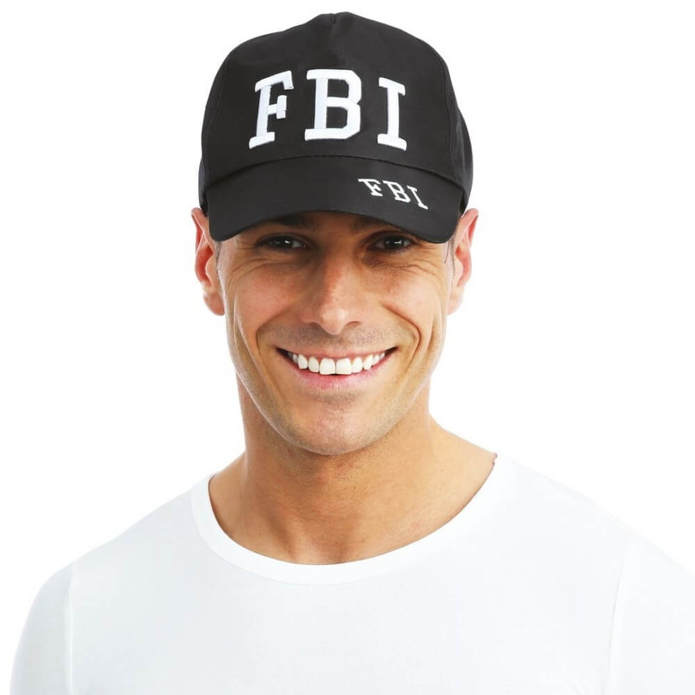 Casquette FBI noire adulte - 81270 - Chapeaux