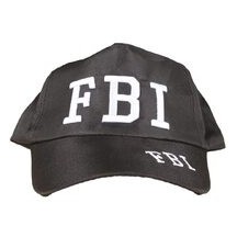 Casquette FBI noire adulte - 81270 - Chapeaux