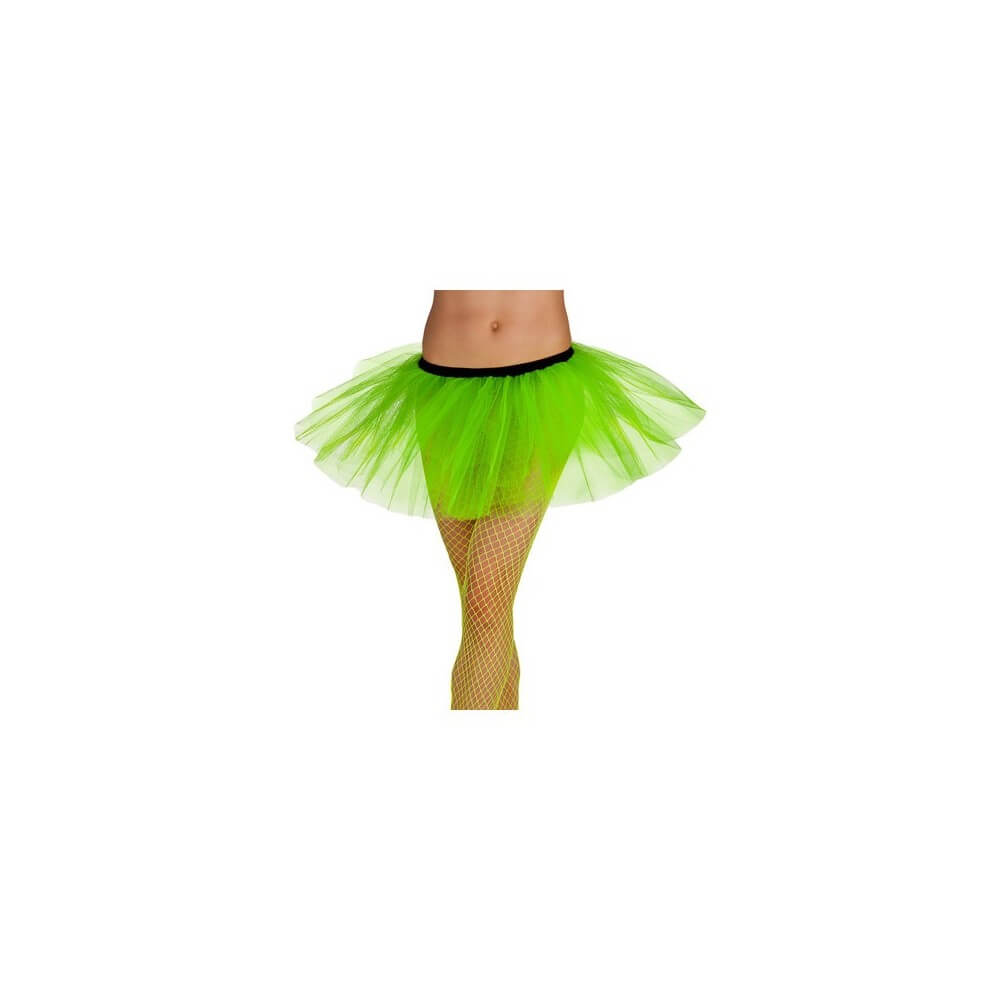 Tutu en Tulle Vert Fluo Néon - B01703 - Costumes adulte