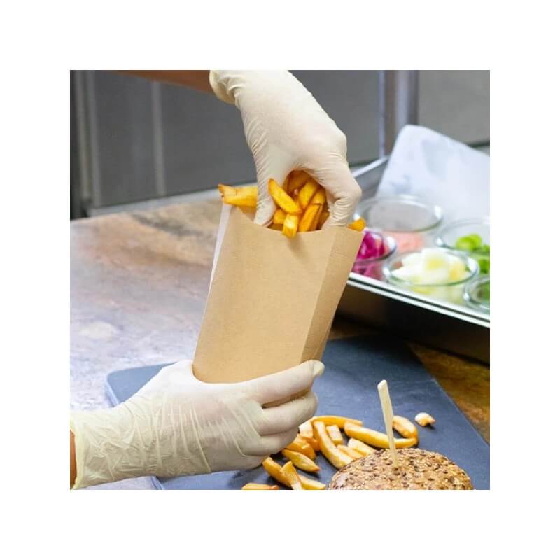 Étui à Frites en Carton Kraft 190 g – 13,3 x 8,7 x 17 cm – Paquet de 100 - 54C004 - Bols & contenants