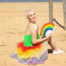 Jupon Arc-en-ciel Multicolore - B01798 - Costumes adulte