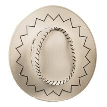 Chapeau cowboy style nubuck beige adulte - 82011 - Chapeaux