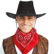 Chapeau cowboy noir adulte style nubuck pas cher | Fiesta Factory