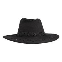 Chapeau cowboy style nubuck noir adulte - 82012 - Chapeaux