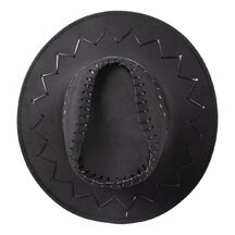 Chapeau cowboy style nubuck noir adulte - 82012 - Chapeaux