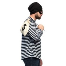 Set Cambrioleur : Chemise, Chapeau, Masque & Sac - B01415 - Chapeaux