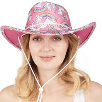 Chapeau cowgirl adulte licornes pas cher | Accessoire western Fiesta Factory