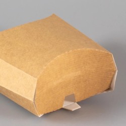 Étui à Frites en Carton Kraft 130 g – 13 x 8 x 13,5 cm – Paquet de 200 - 54F001 - Bols & contenants