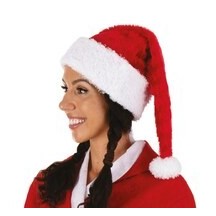 Bonnet Père Noël rayé adulte pas cher | Accessoire Noël Fiesta Factory