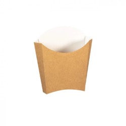 Étui à Frites en Carton Kraft 130 g – 13 x 8 x 13,5 cm – Paquet de 200 - 54F001 - Bols & contenants