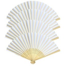 Lot 4 Éventails en Bambou Pas Cher | Fiesta Factory