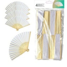 Lot 4 Éventails en Bambou Pas Cher | Fiesta Factory
