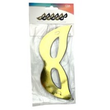 Lot de 6 Loups Or & Noir - 49004 - Masques