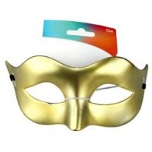 Masque de Bal Vénitien Or avec Élastique Pas Cher | Fiesta Factory