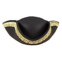 Chapeau feutre tricorne adulte - 91491 - Chapeaux