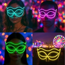 Masque Super Héros LED Pas Cher Coloris Aléatoire | Fiesta Factory