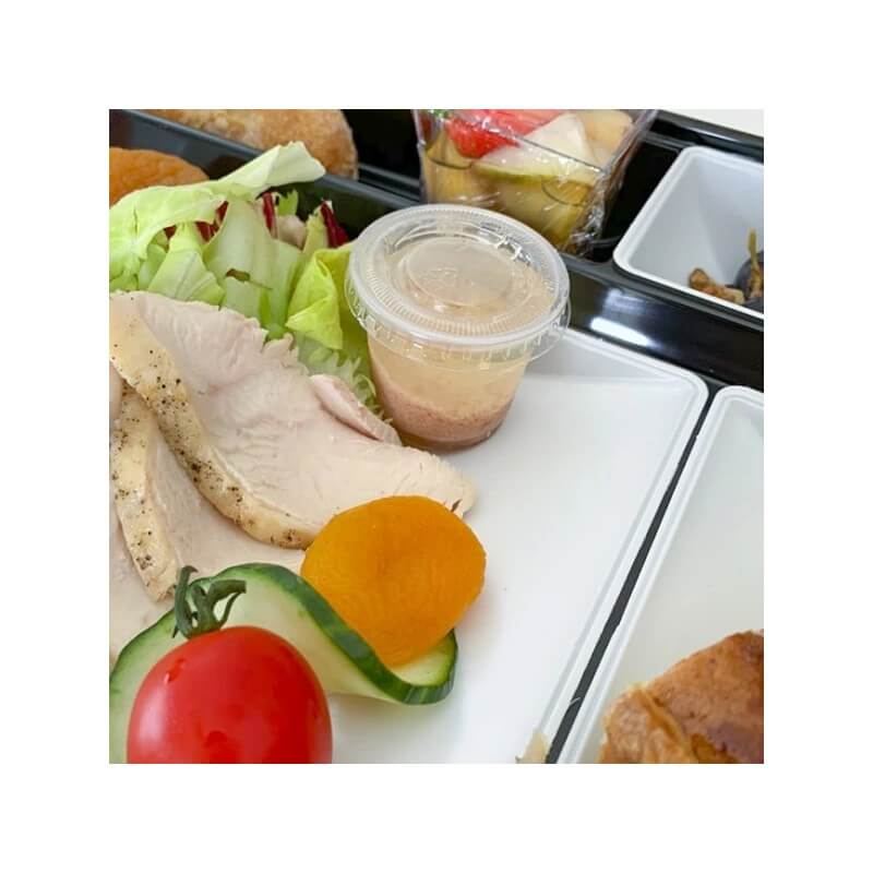 Pot à Sauce 60 mL + Couvercle Transparent – Hermétique – 100 Pots + 100 Couvercles - 54P007 - Barquettes & Contenants