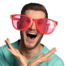 Lunettes JUMBO Néon 26,5 cm – Coloris Aléatoire - B00536 - Lunettes fantaisie