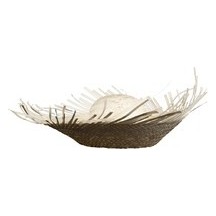 Chapeau paille hawaïen beige adulte - 95422 - Chapeaux