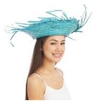Chapeau paille hawaïen adulte – couleur aléatoire - 95423 - Chapeaux