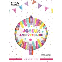 Ballon Joyeux Anniversaire 45 cm pas cher – Fiesta Factory à petit prix