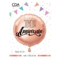 Ballon Joyeux Anniversaire Rose Gold 45 cm pas cher – Fiesta Factory à petit prix