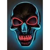 Masque Silver Skull LED Pas Cher | Fiesta Factory