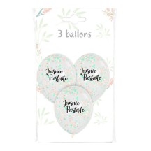 3 Ballons 30 cm Impression JOURNÉE PARFAITE Confettis Papier – Fiesta Factory à petit prix