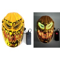 Masque Gold Pumpkin LED Pas Cher | Fiesta Factory