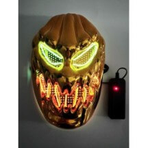 Masque Gold Pumpkin LED Pas Cher | Fiesta Factory