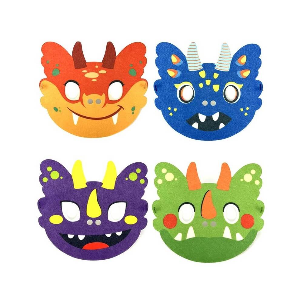 Masque DINO en Feutrine – Modèle Aléatoire - 47020 - Masques