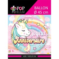 Ballon Joyeux Anniversaire Licorne 45 cm pas cher – Fiesta Factory à petit prix
