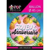 Ballon Joyeux Anniversaire Ananas 45 cm pas cher – Fiesta Factory à petit prix