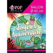 Ballon Joyeux Anniversaire Cactus 45 cm pas cher – Fiesta Factory à petit prix