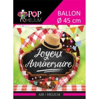 Ballon Joyeux Anniversaire Guinguette 45 cm pas cher – Fiesta Factory à petit prix