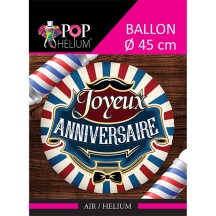 Ballon Joyeux Anniversaire Moustache 45 cm pas cher – Fiesta Factory à petit prix