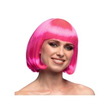 Perruque Cabaret Rose Vif pas cher | Perruque Glamour | Fiesta Factory
