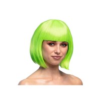 Perruque Cabaret Vert Citron pas cher | Perruque Glamour | Fiesta Factory