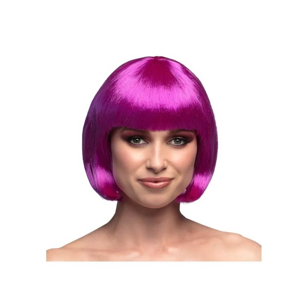 Perruque Cabaret Violet pas cher | Perruque Glamour | Fiesta Factory
