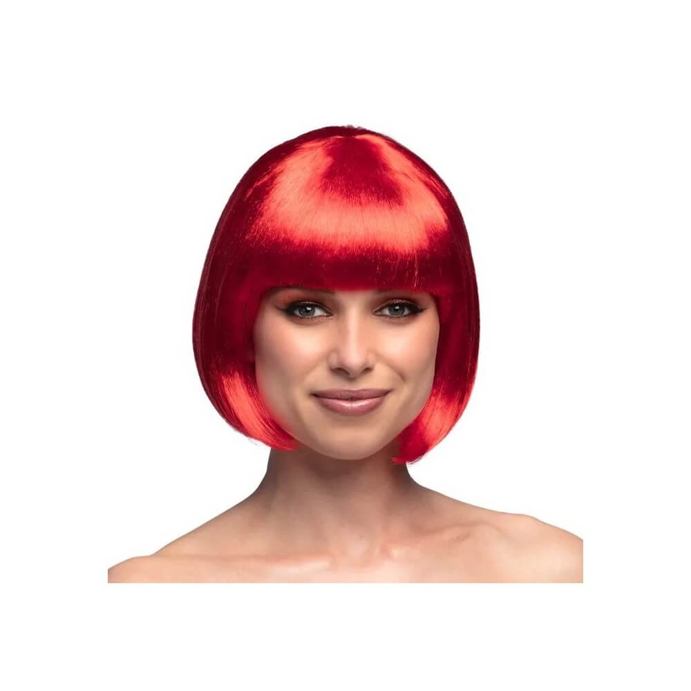 Perruque Cabaret Rouge pas cher | Perruque Glamour | Fiesta Factory