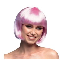 Perruque Cabaret Rose Clair pas cher | Perruque Glamour | Fiesta Factory