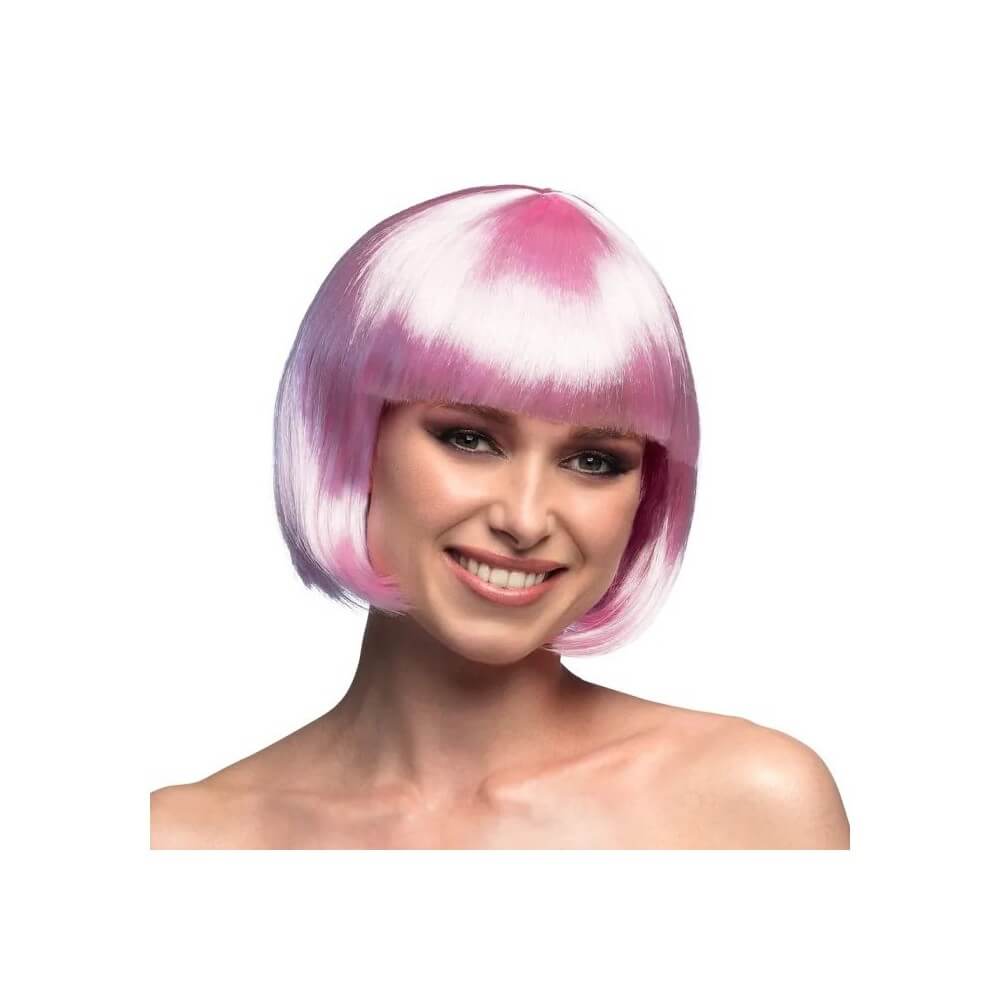 Perruque Cabaret Rose Clair pas cher | Perruque Glamour | Fiesta Factory
