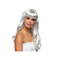 Perruque CHIC Blanche pas cher | Perruque Élégante | Fiesta Factory