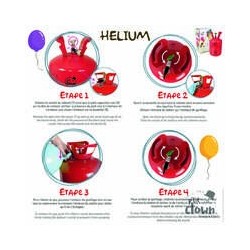 Bouteille d’Hélium Jetable 0,2 m³ – Capacité 30 Ballons - 25830 - Ballons latex