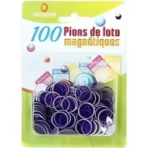 100 Jetons Magnétiques Loto Multicolore 17 mm - 75620 - Matériel de Loto & Accessoires