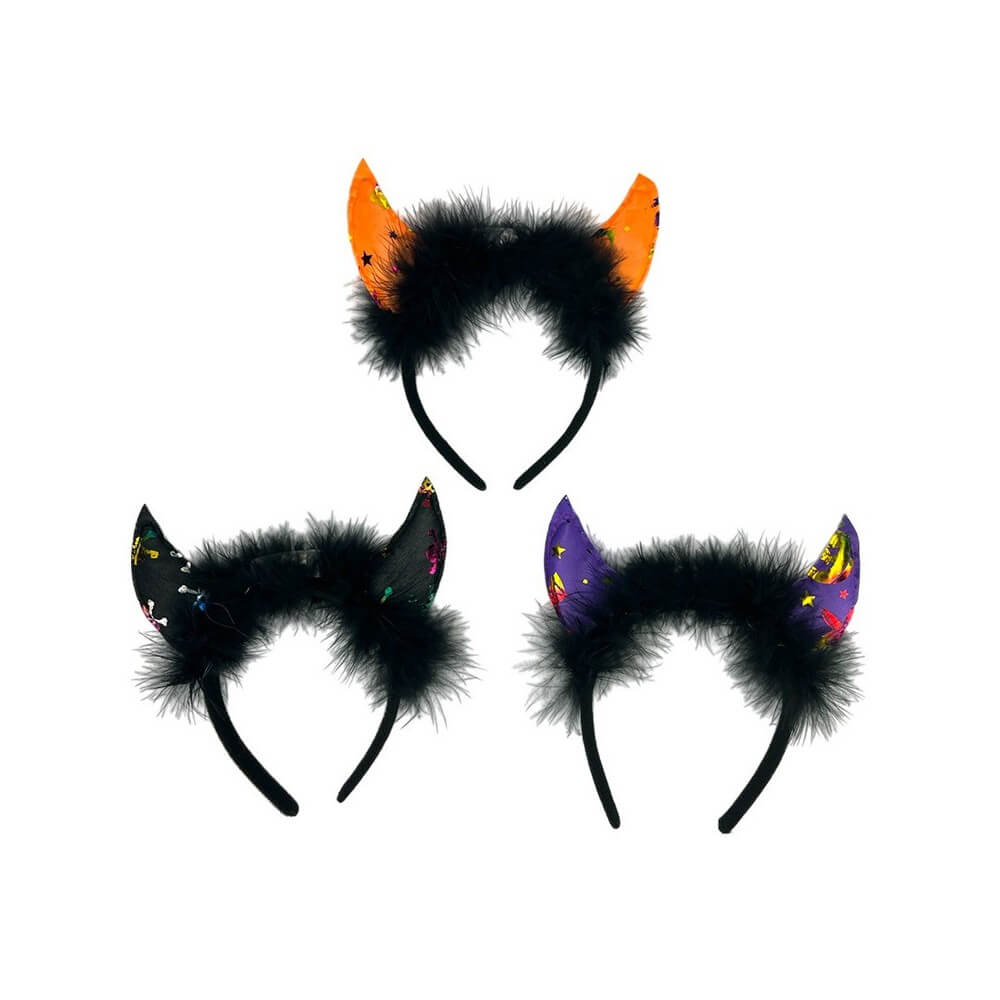 Tiare LED Diablotin – 3 Coloris Aléatoires (Piles Incluses) - 11069 - Serre-tête