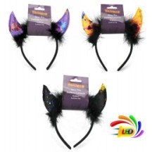 Tiare LED Diablotin – 3 Coloris Aléatoires (Piles Incluses) - 11069 - Serre-tête