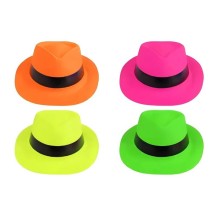 Chapeau Plastique Néon 39x25 cm Coloris Aléatoire pas cher | Fiesta Factory