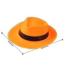 Chapeau Plastique Néon 39x25 cm Coloris Aléatoire pas cher | Fiesta Factory